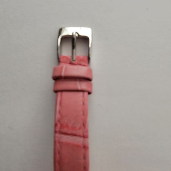 Vintage Watches Pink Rectangle Dial Quartz Watch Modern Art Deco Slim Strap - Picture 6 of 10